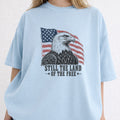WZ_eagle_still_land_of_the_free_shopify_comfort_colors_1717_mockup_woman_2_chambray