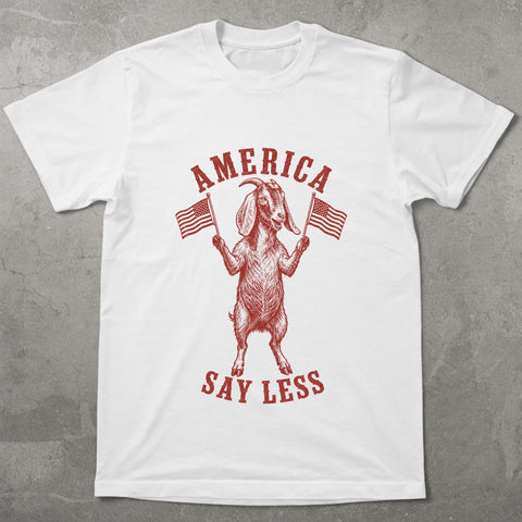WZ_goat_america_say_less_shopify_comfort_colors_1717_flatlay_1_mockup_white