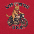WZ_motorcycle_cat_land_of_the_free_shopify_comfort_colors_1717_fabric_square_red