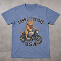 WZ_motorcycle_cat_land_of_the_free_shopify_comfort_colors_1717_flatlay_1_mockup_blue_jean