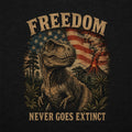 WZ_trex_freedom_never_goes_extinct_black_shopify_comfort_colors_1717_fabric_square_black