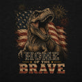 WZ_trex_home_of_the_brave_black_shopify_comfort_colors_1717_fabric_square_black