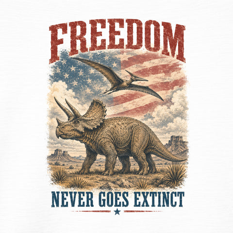 WZ_tric_freedom_never_goes_extinct_white_shopify_comfort_colors_1717_fabric_square_white